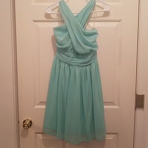 Aqua chiffon party dress size Small